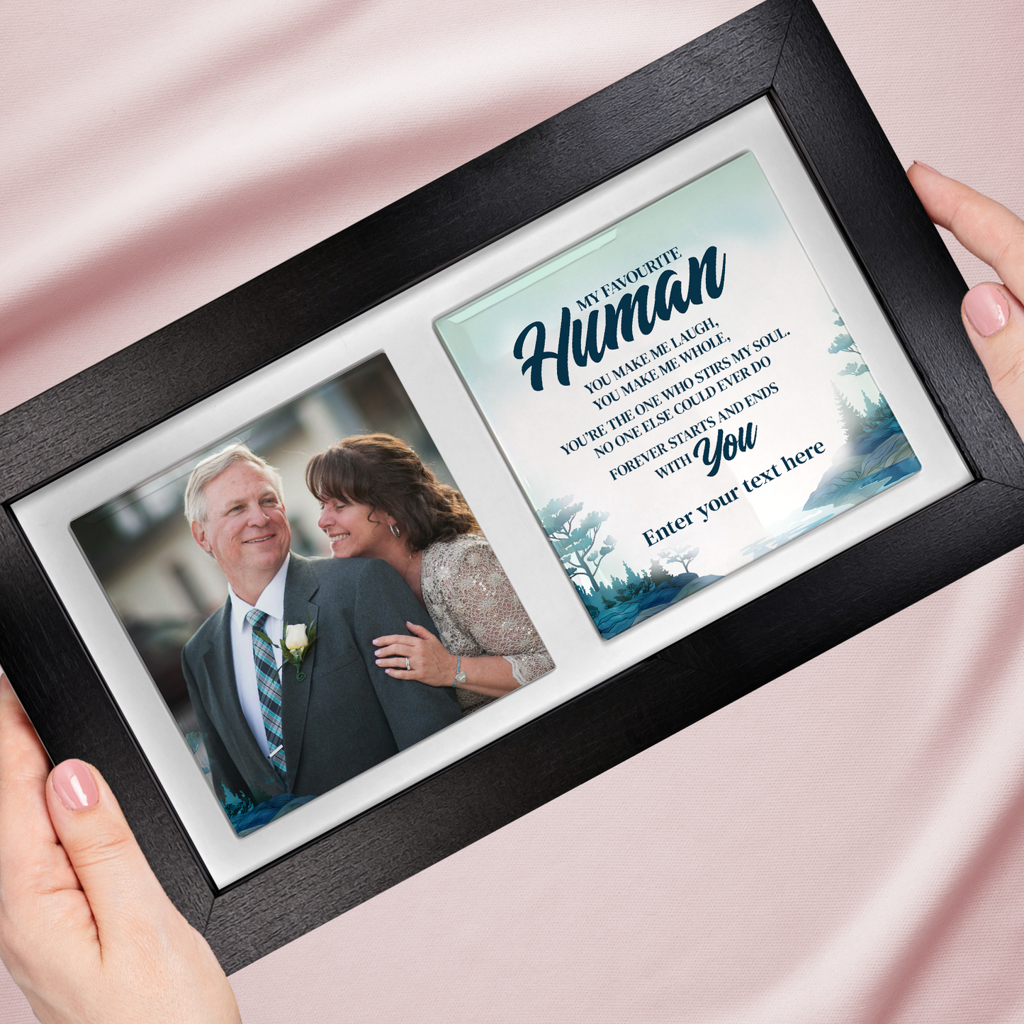 My Favourite Human – Personalised Ceramic Tiles in Landscape Frame
