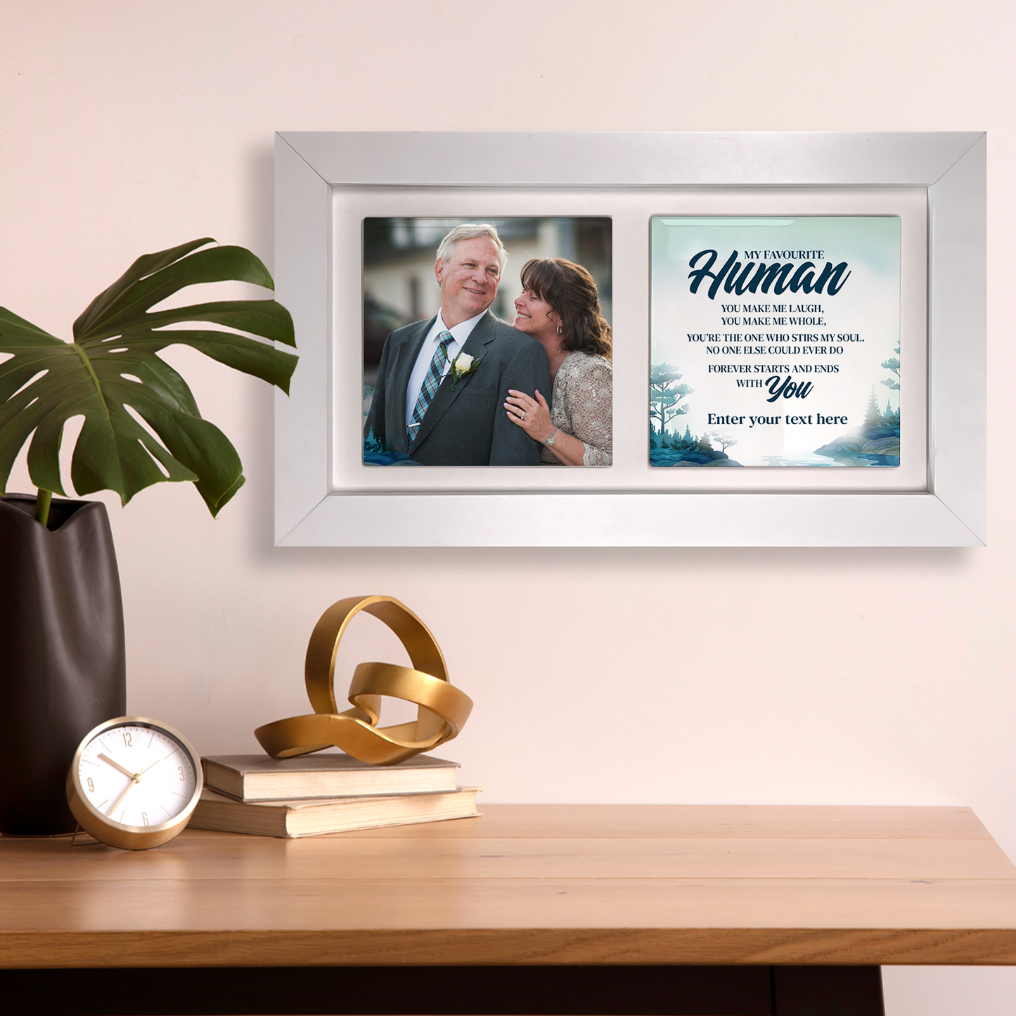 My Favourite Human – Personalised Ceramic Tiles in Landscape Frame