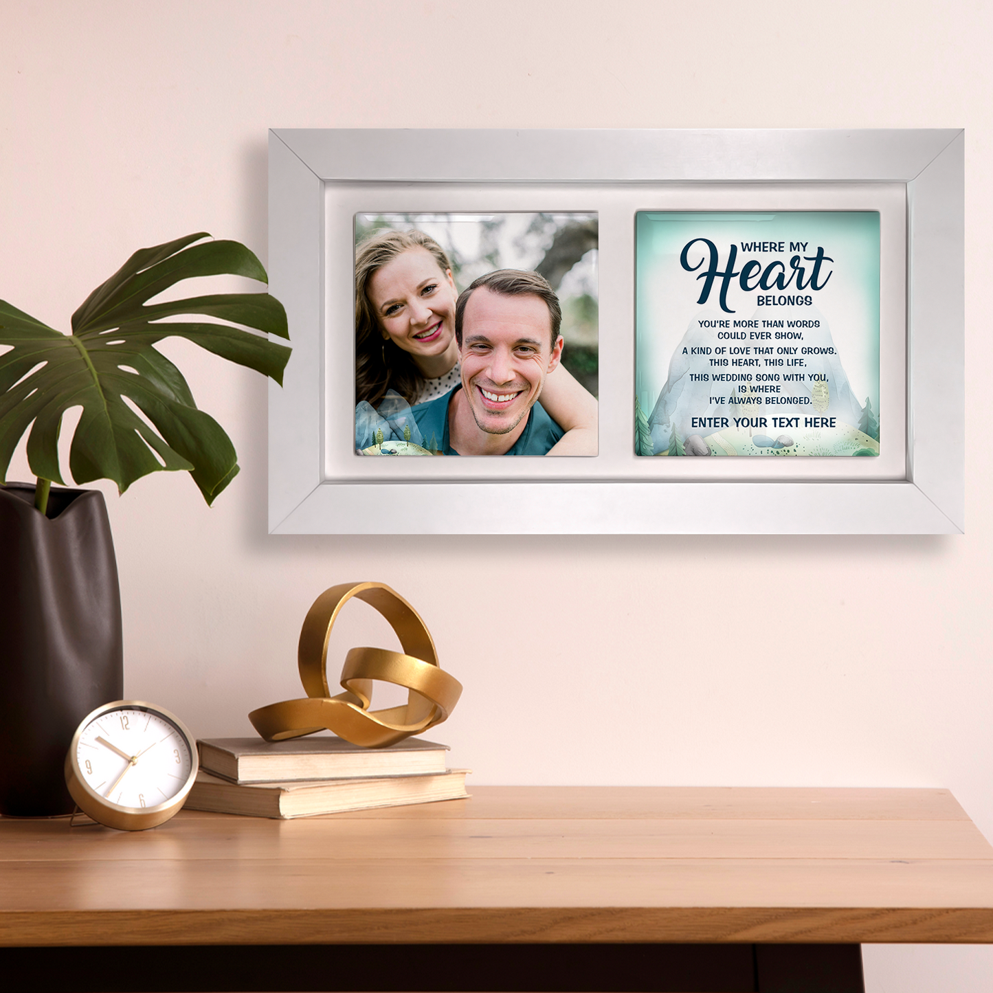 Where My Heart Belongs – Personalised Ceramic Tiles in Landscape Frame