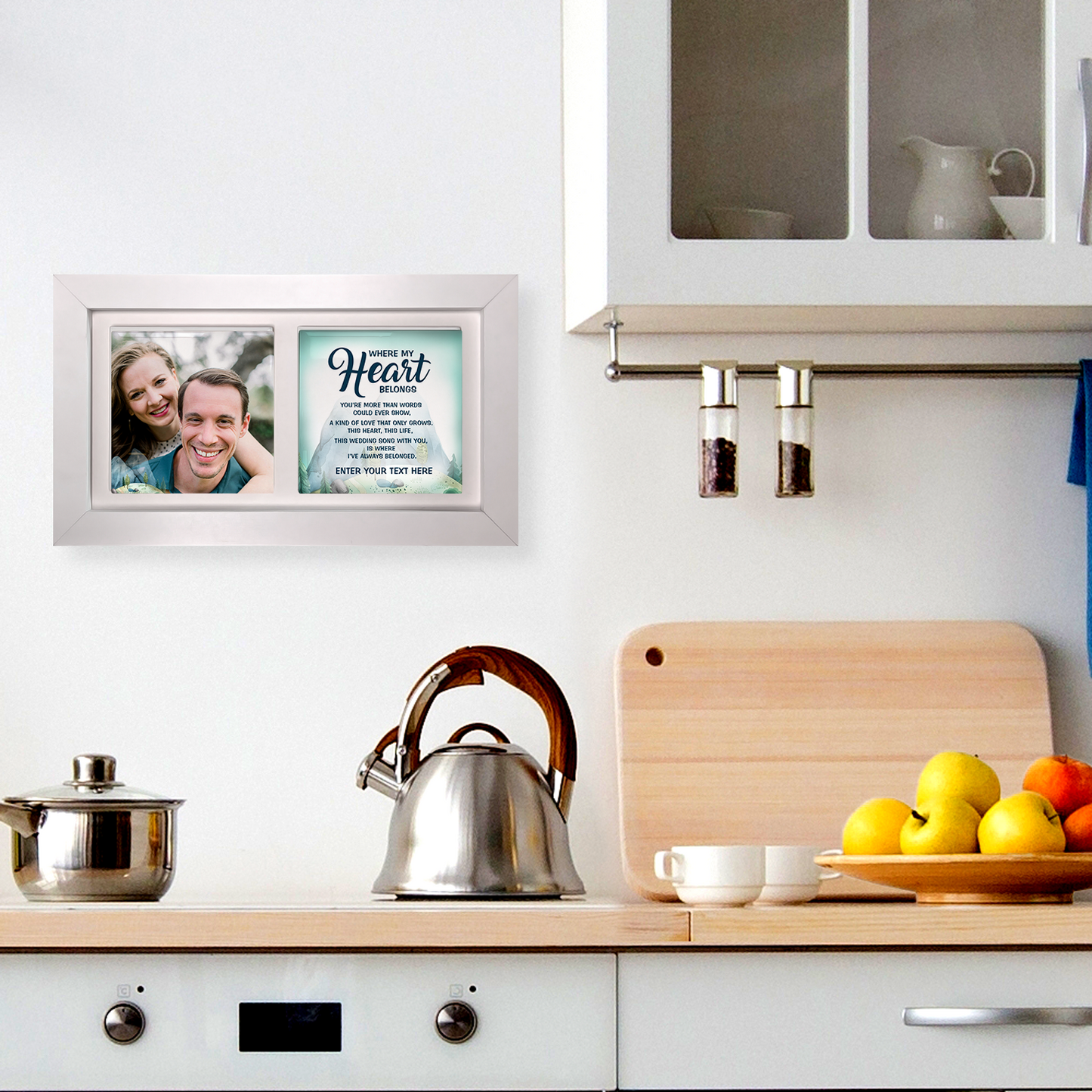 Where My Heart Belongs – Personalised Ceramic Tiles in Landscape Frame