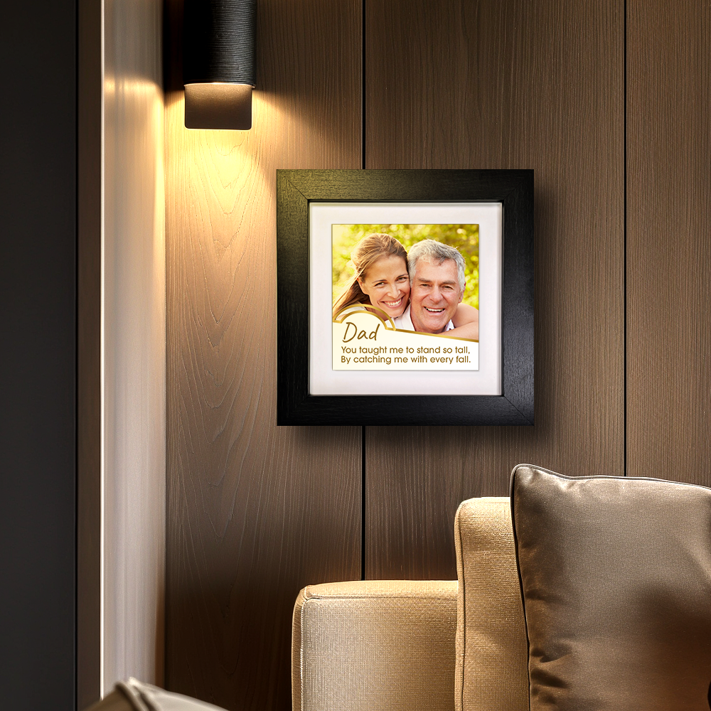 Dad Stand So Tall – Personalised Square Framed Ceramic Tile