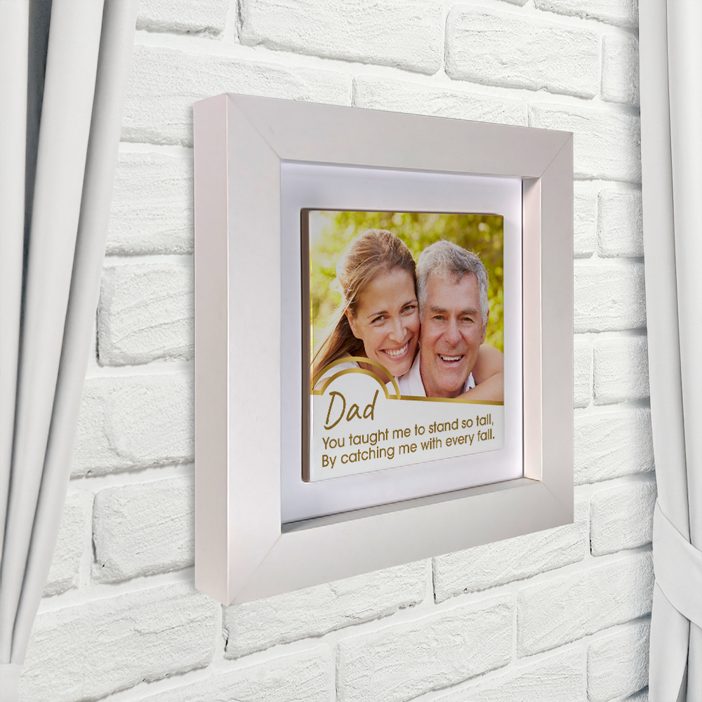 Dad Stand So Tall – Personalised Square Framed Ceramic Tile