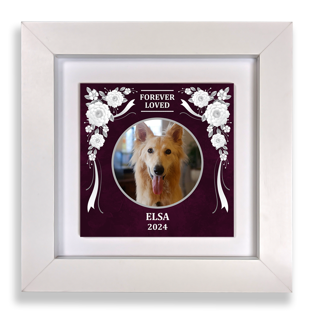 Pet Memorial – Personalised Ceramic Tile with Easel