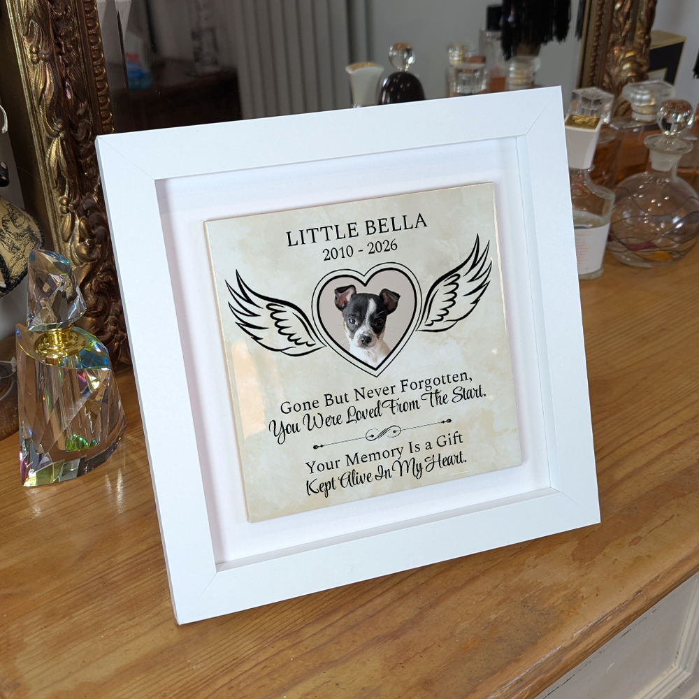 Gone But Never Forgotten – Personalised Square Framed Ceramic Tile