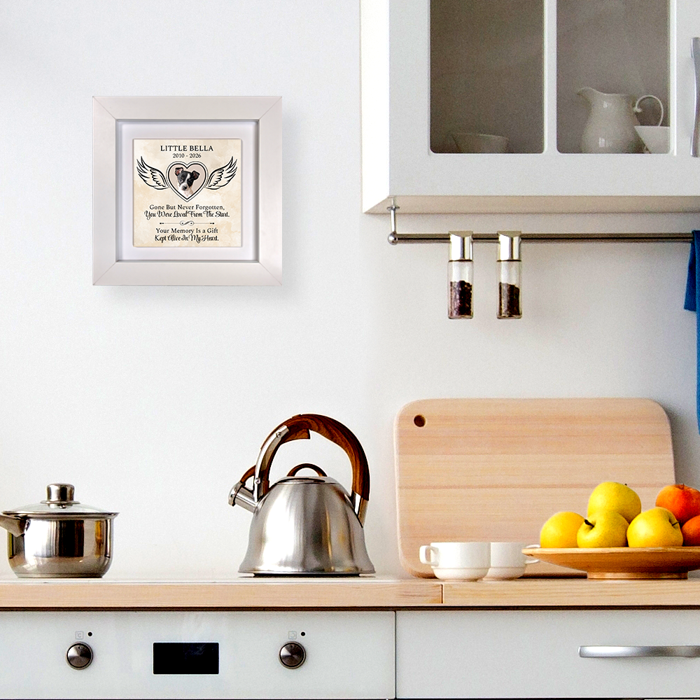 Gone But Never Forgotten – Personalised Square Framed Ceramic Tile