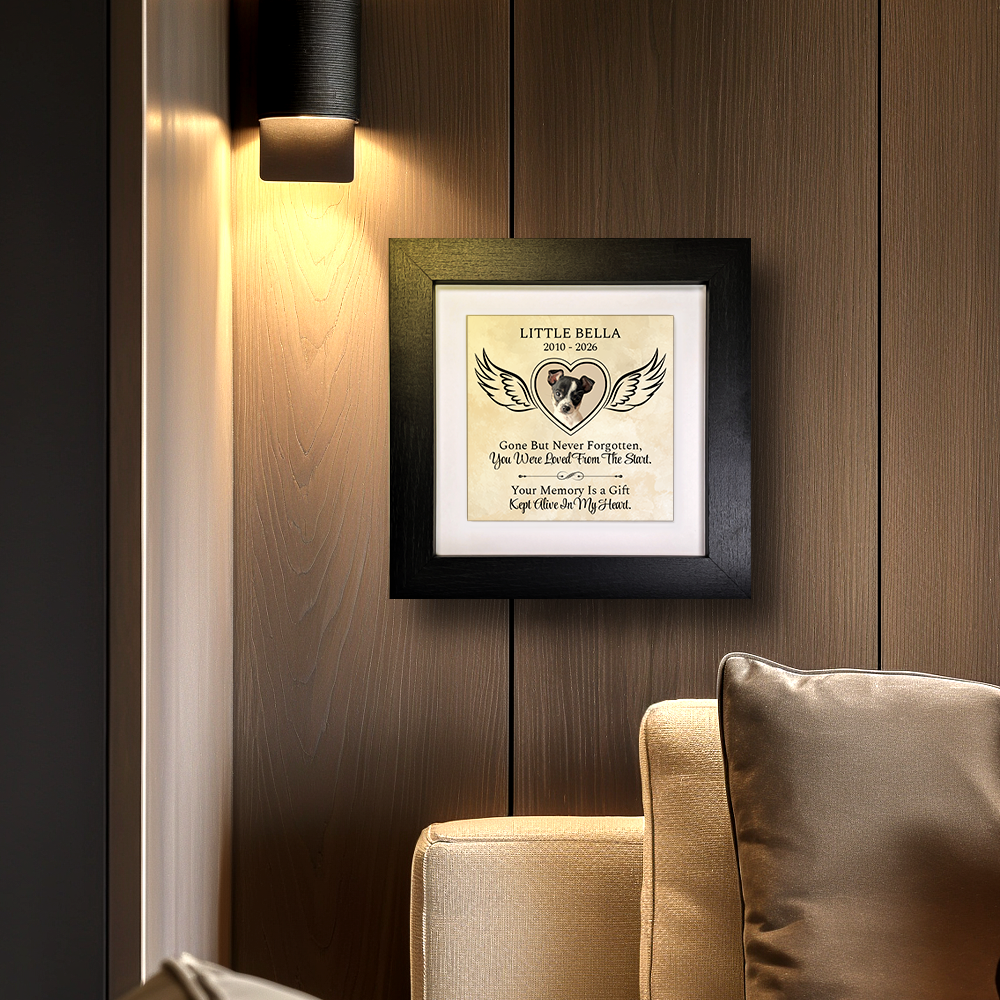 Gone But Never Forgotten – Personalised Square Framed Ceramic Tile