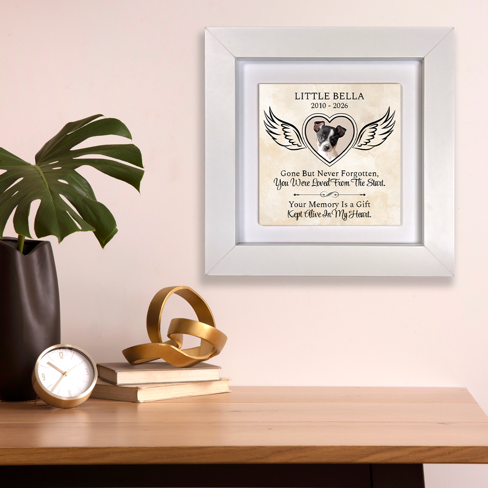 Gone But Never Forgotten – Personalised Square Framed Ceramic Tile