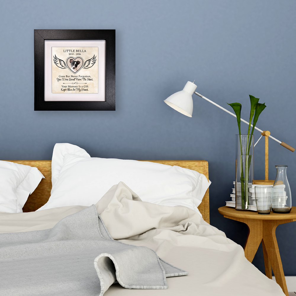 Gone But Never Forgotten – Personalised Square Framed Ceramic Tile