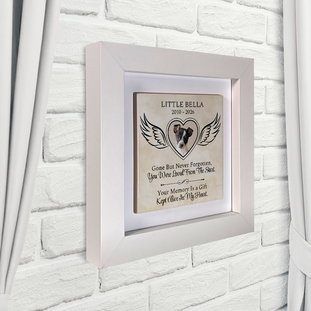 Gone But Never Forgotten – Personalised Square Framed Ceramic Tile