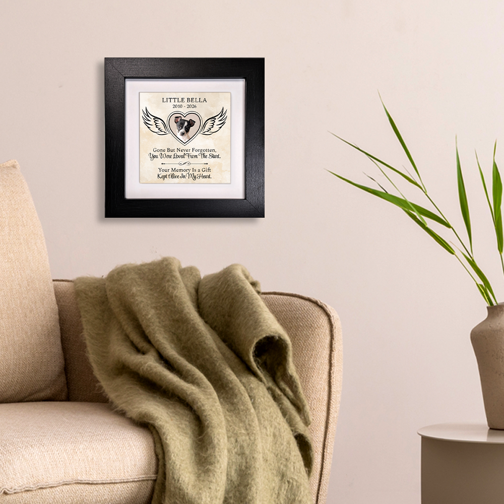 Gone But Never Forgotten – Personalised Square Framed Ceramic Tile