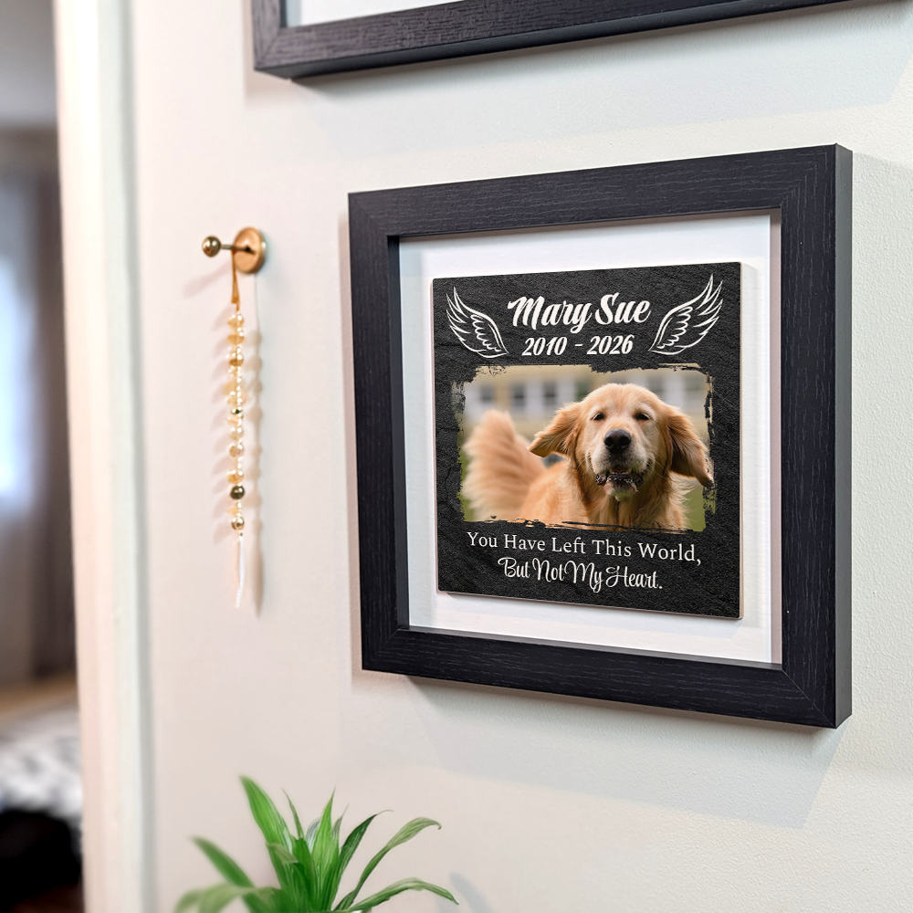 You Have Left This World – Personalised Square Framed Ceramic Tile