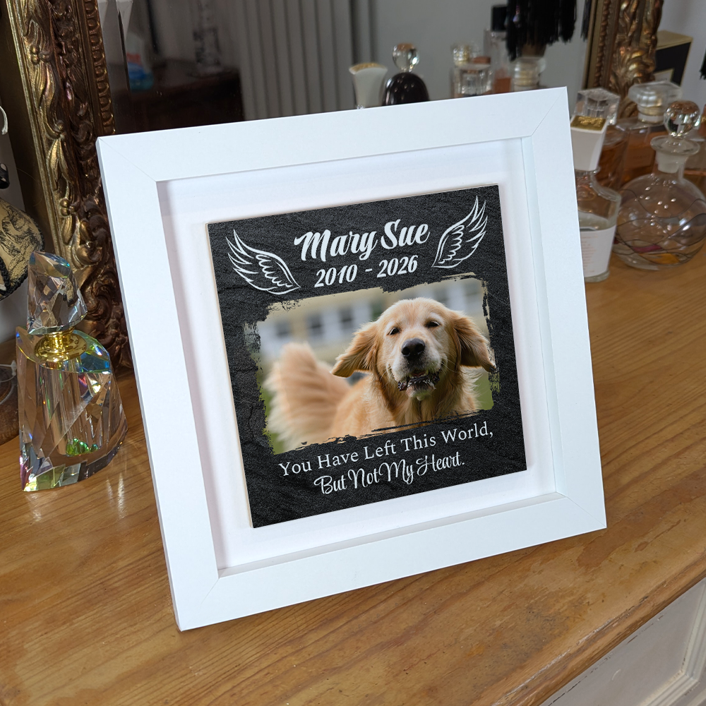 You Have Left This World – Personalised Square Framed Ceramic Tile