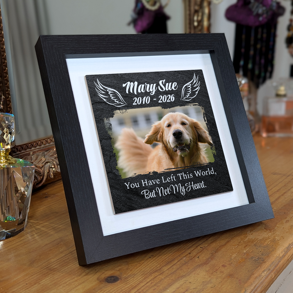 You Have Left This World – Personalised Square Framed Ceramic Tile