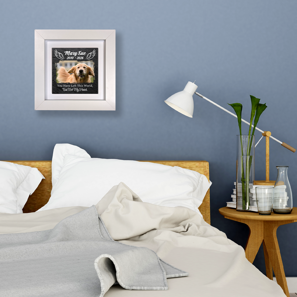 You Have Left This World – Personalised Square Framed Ceramic Tile