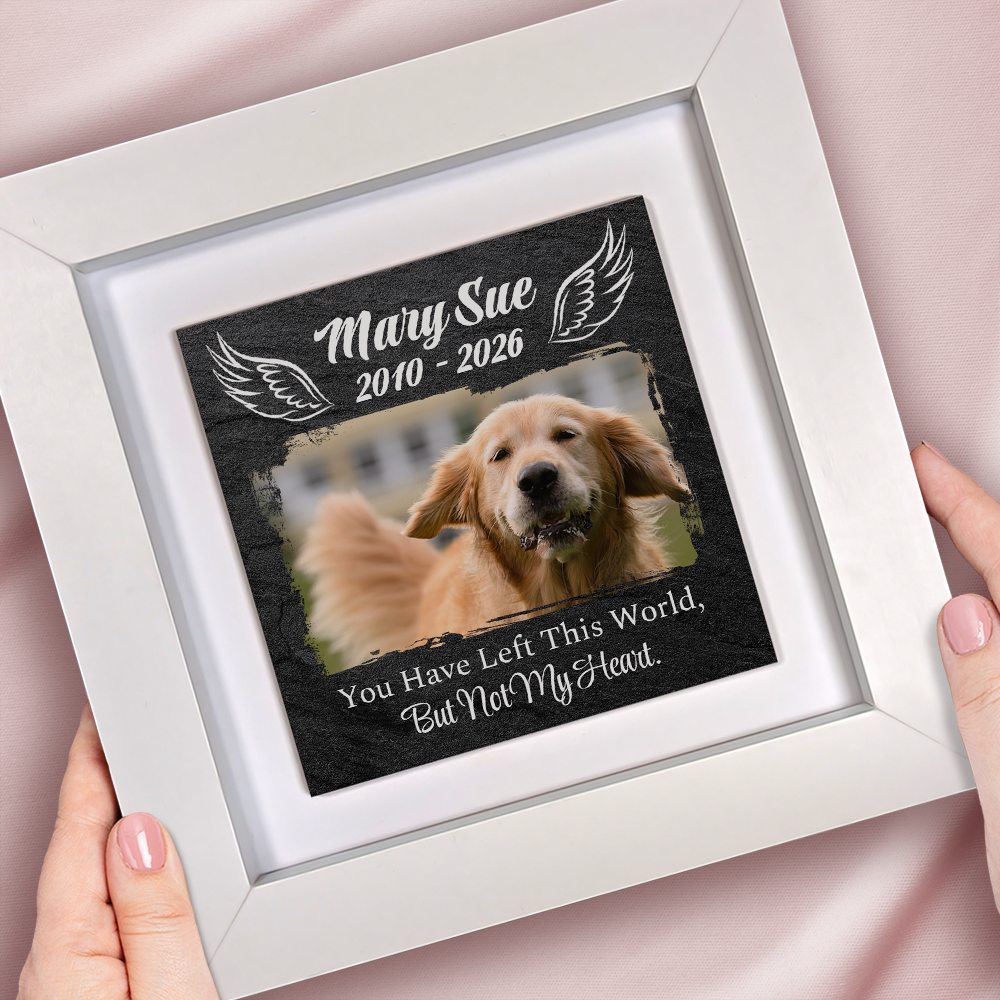 You Have Left This World – Personalised Square Framed Ceramic Tile