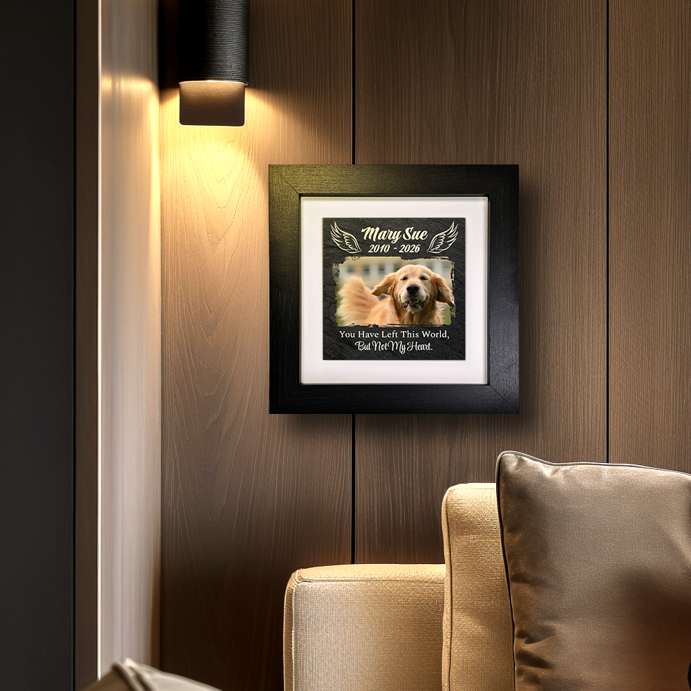 You Have Left This World – Personalised Square Framed Ceramic Tile