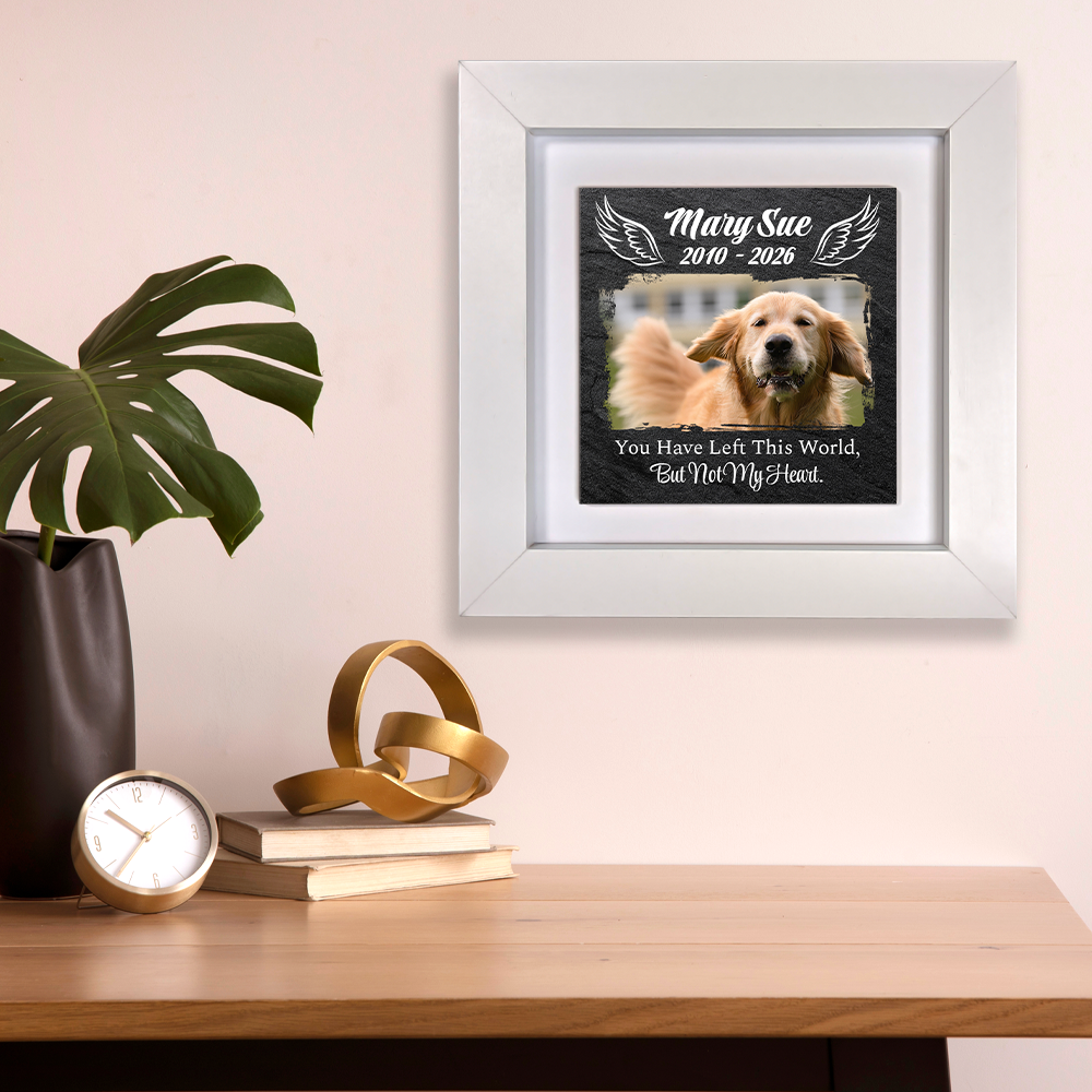 You Have Left This World – Personalised Square Framed Ceramic Tile