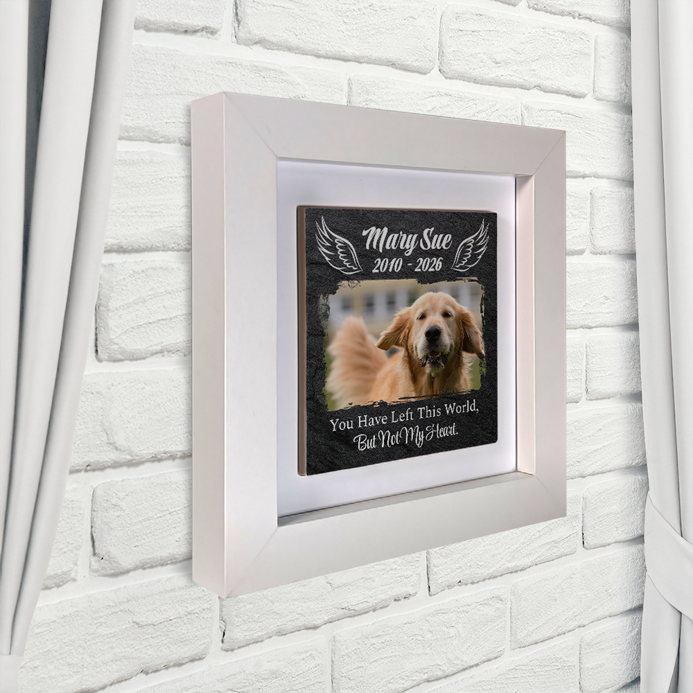 You Have Left This World – Personalised Square Framed Ceramic Tile