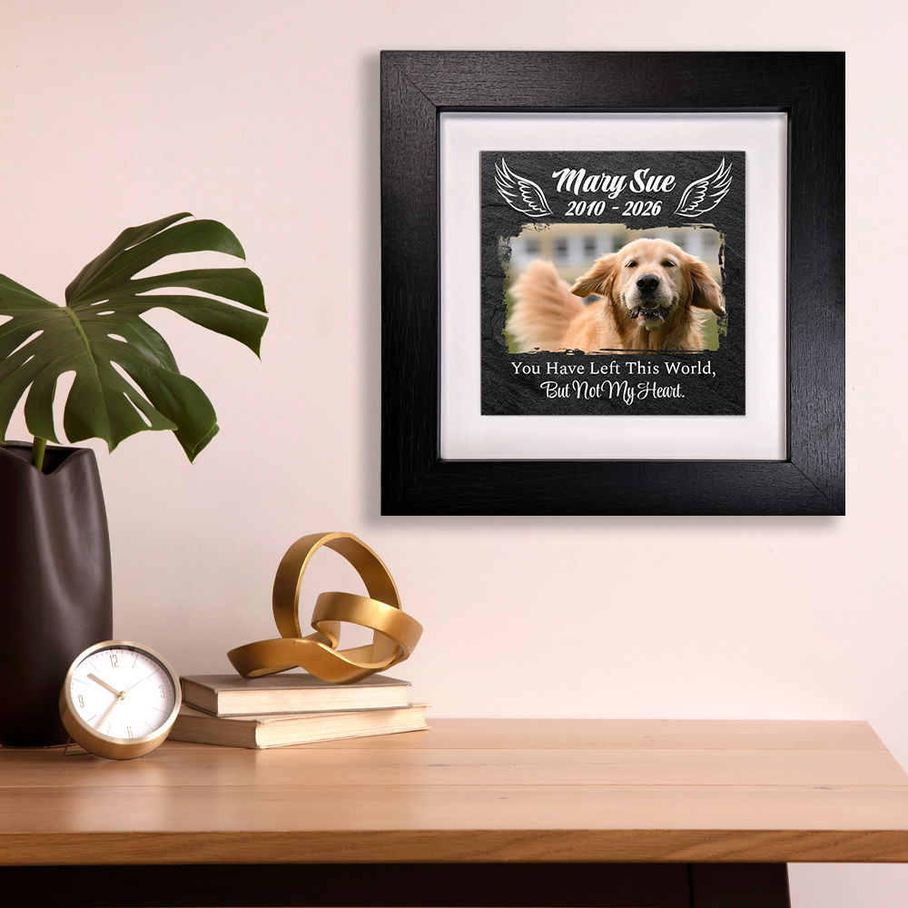 You Have Left This World – Personalised Square Framed Ceramic Tile
