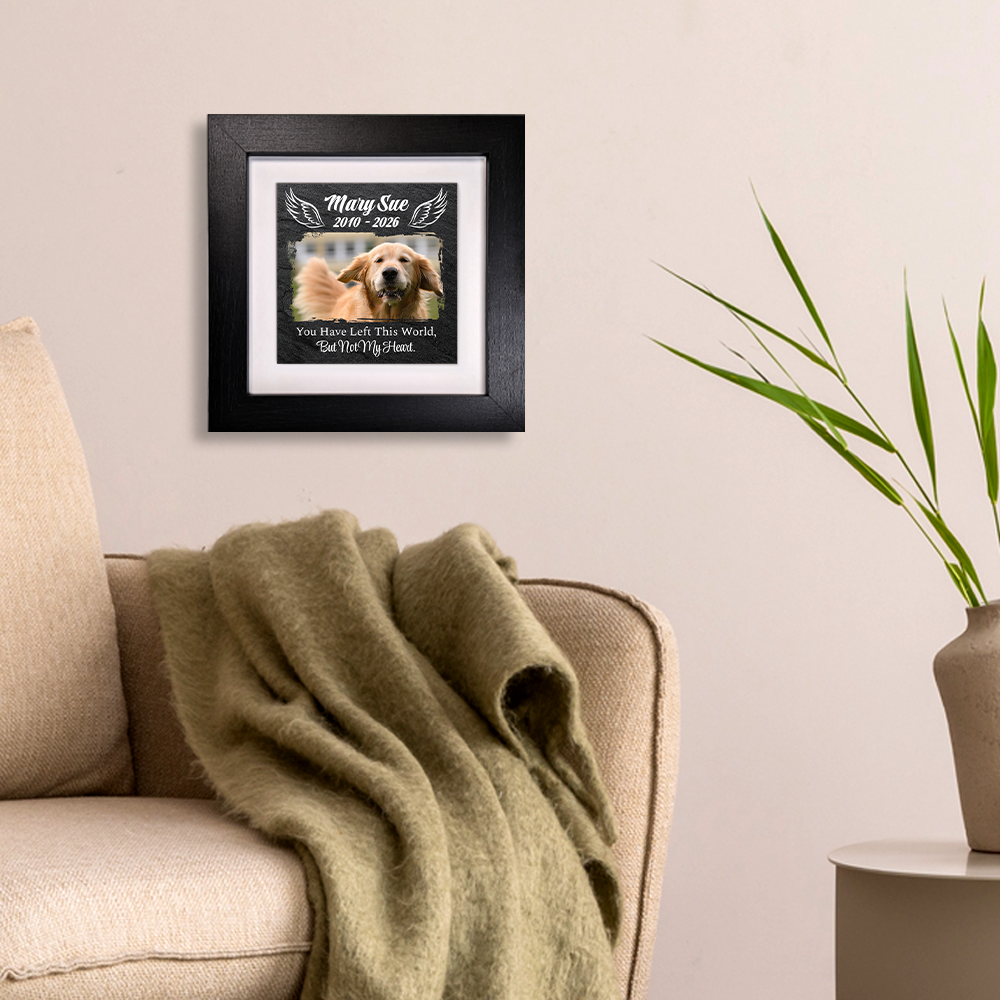You Have Left This World – Personalised Square Framed Ceramic Tile