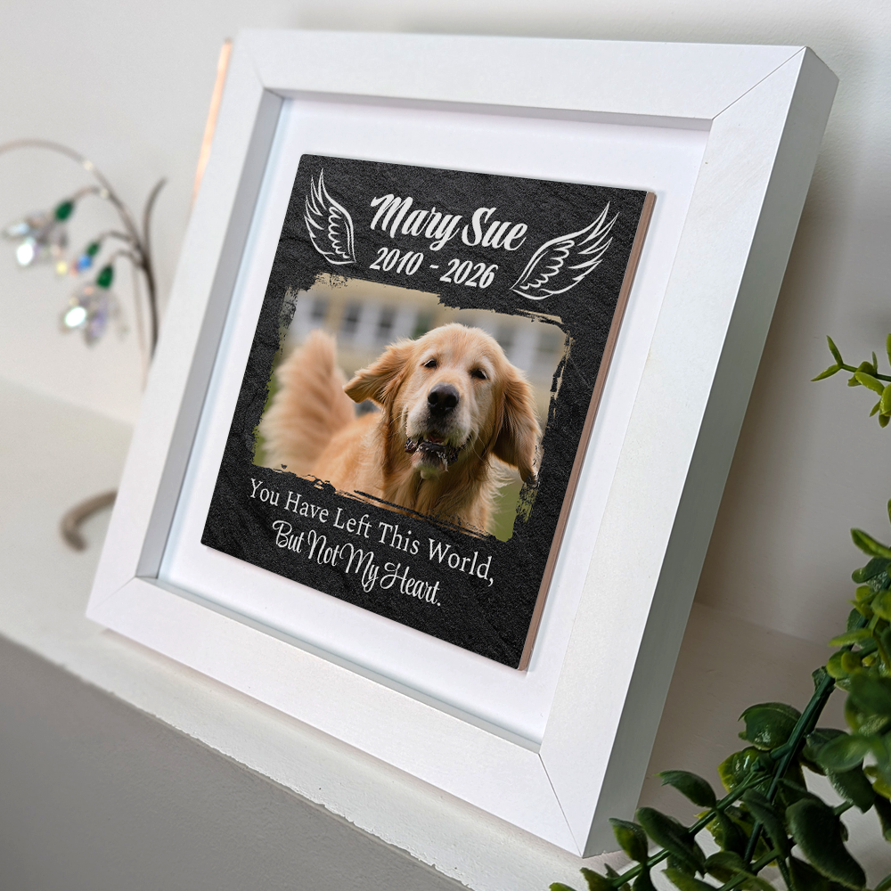 You Have Left This World – Personalised Square Framed Ceramic Tile