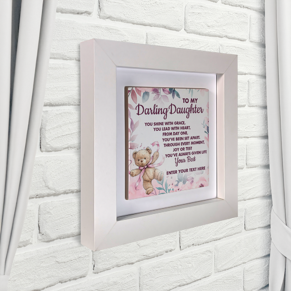 To My Darling Daughter – Personalised Square Framed Ceramic Tile