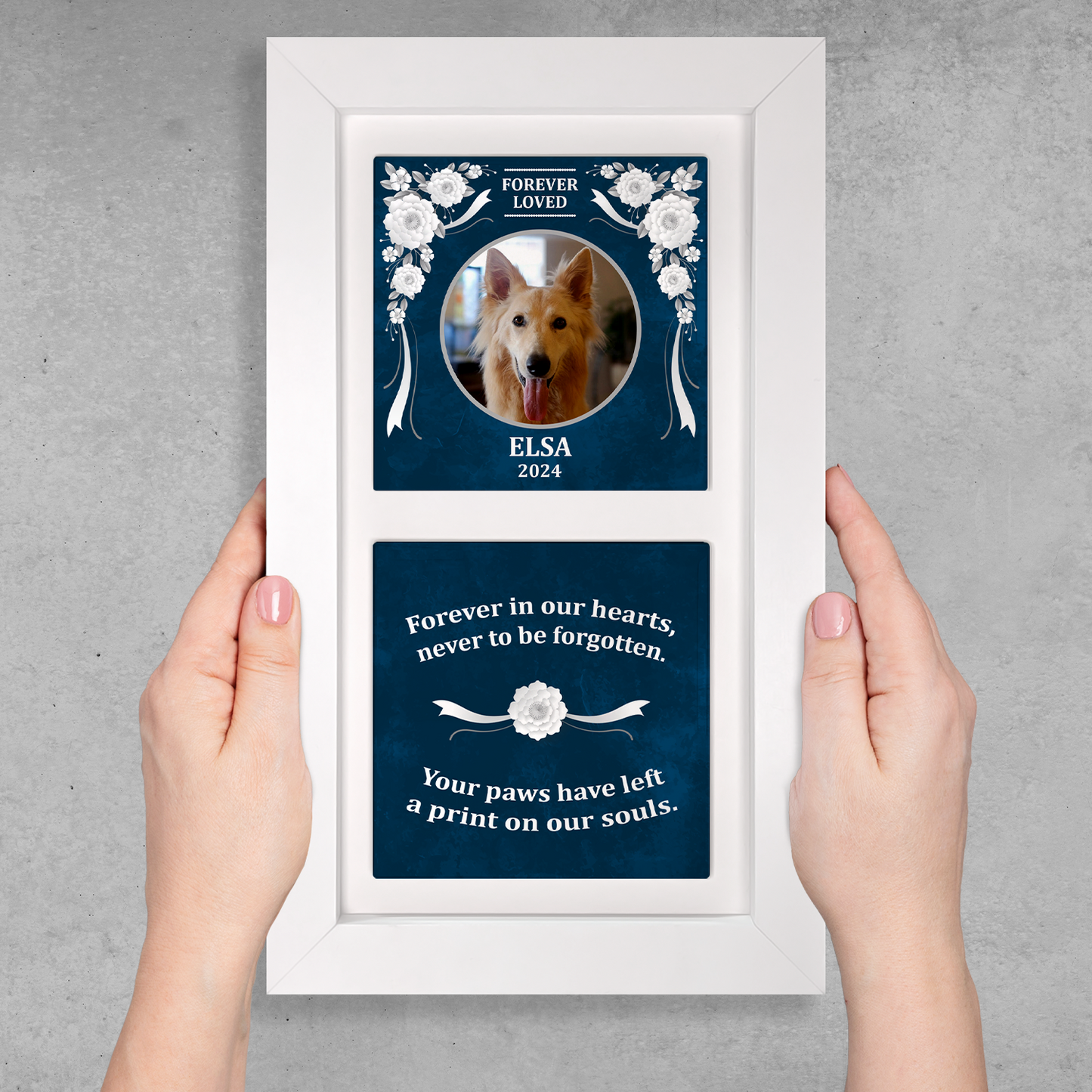 Forever Loved – Personalised Ceramic Tiles in Portrait Frame