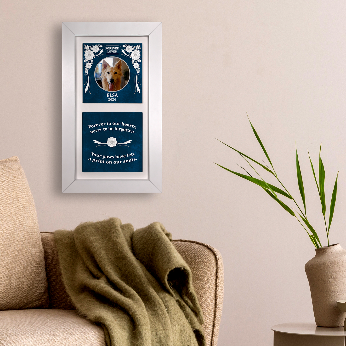 Forever Loved – Personalised Ceramic Tiles in Portrait Frame