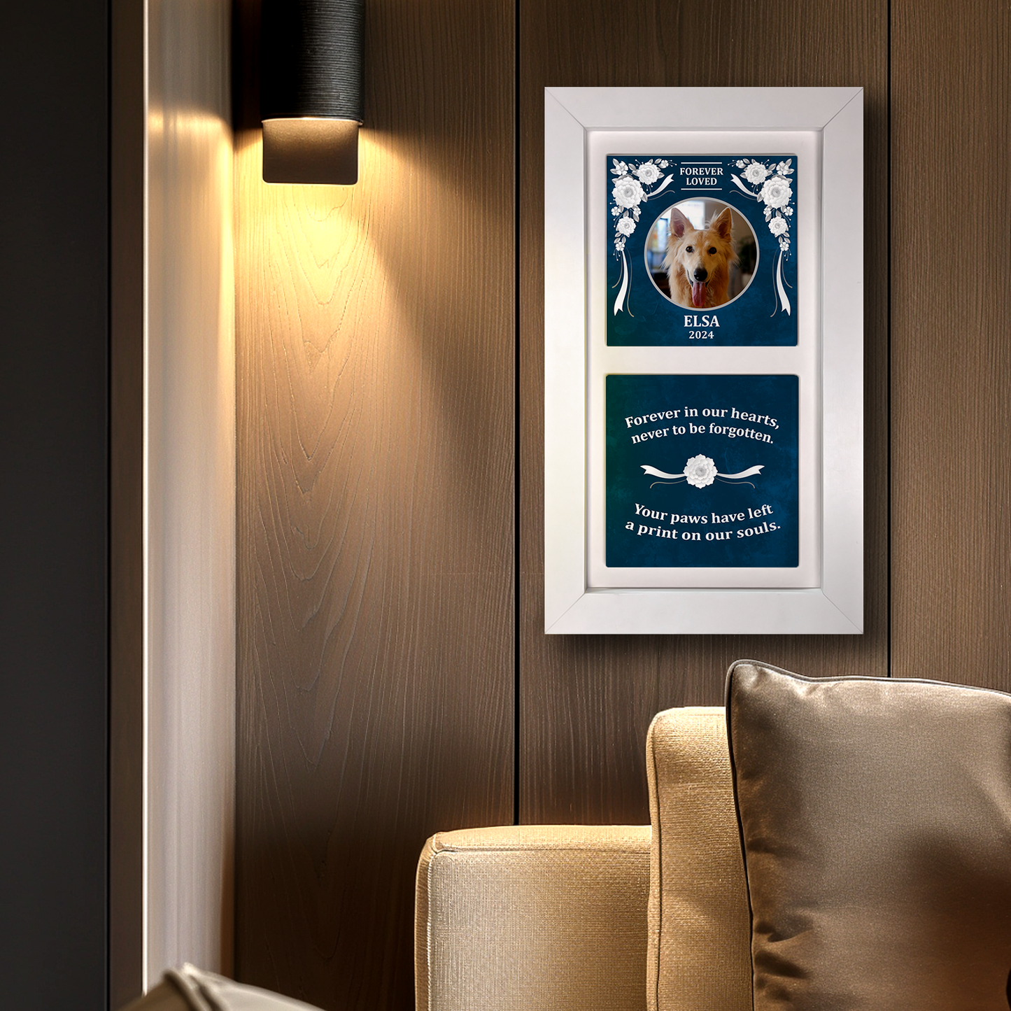 Forever Loved – Personalised Ceramic Tiles in Portrait Frame