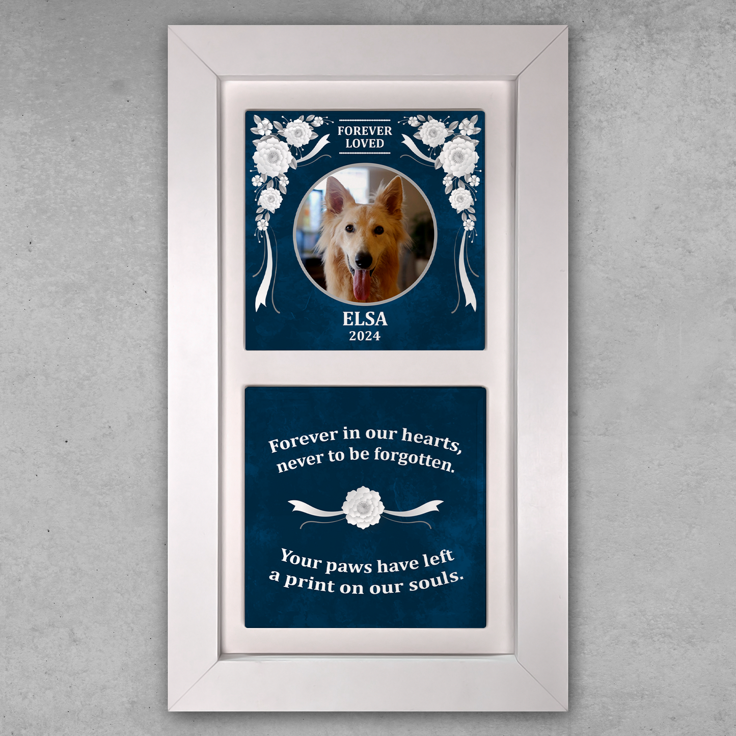 Forever Loved – Personalised Ceramic Tiles in Portrait Frame