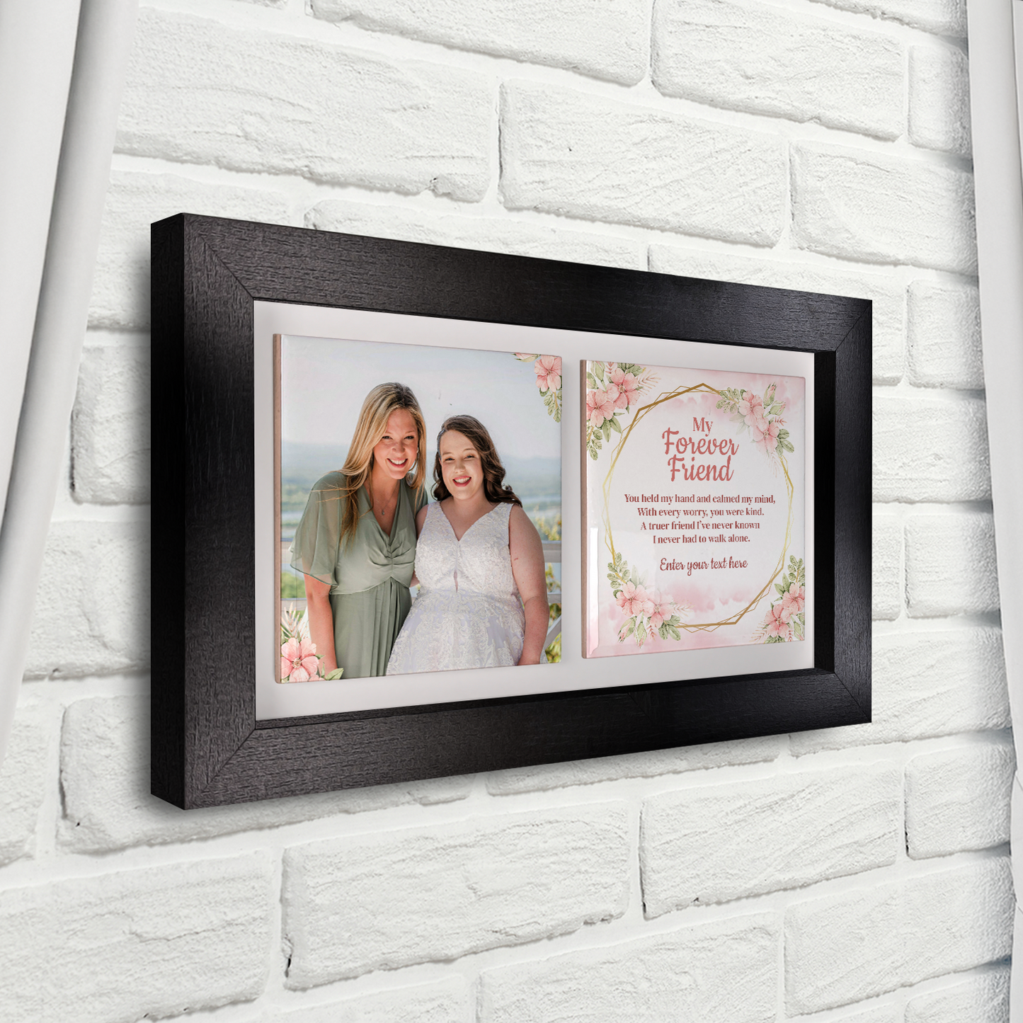 My Forever Friend – Personalised Photo & Poem Gift for Maid of Honour- Framed Ceramic Tiles Landscape
