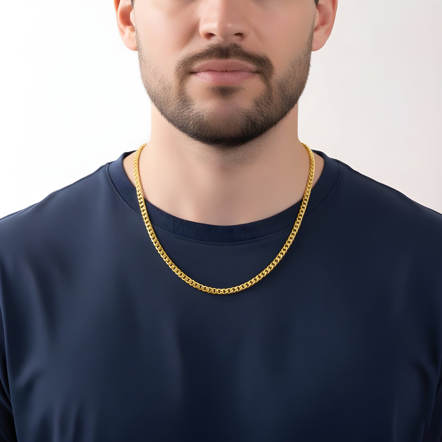 My Kick Ass Husband - Gold 14k Cuban Chain With Personalised Acrylic Plaque