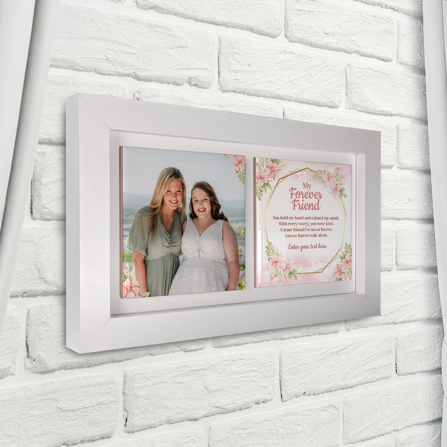 My Forever Friend – Personalised Photo & Poem Gift for Maid of Honour- Framed Ceramic Tiles Landscape