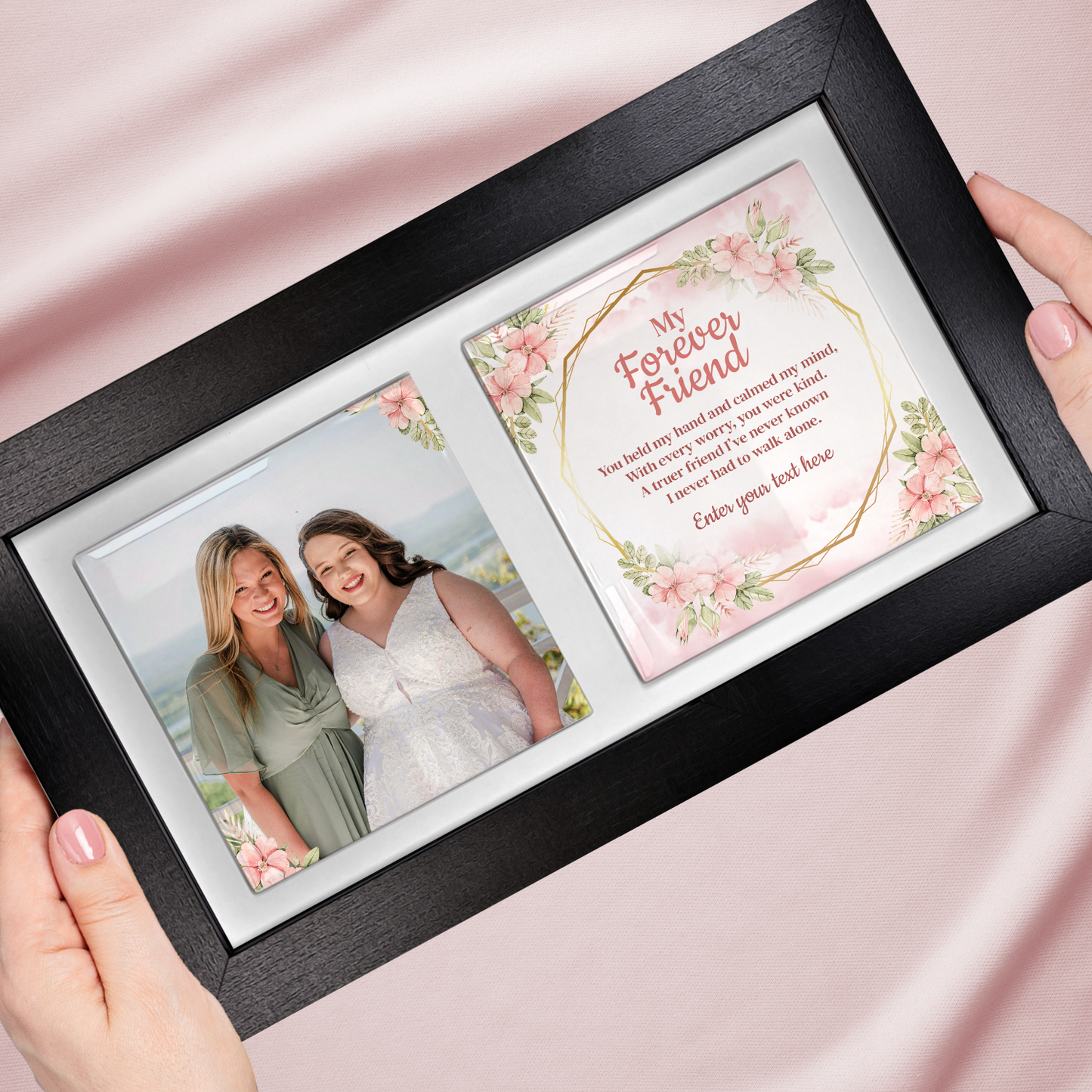 My Forever Friend – Personalised Photo & Poem Gift for Maid of Honour- Framed Ceramic Tiles Landscape