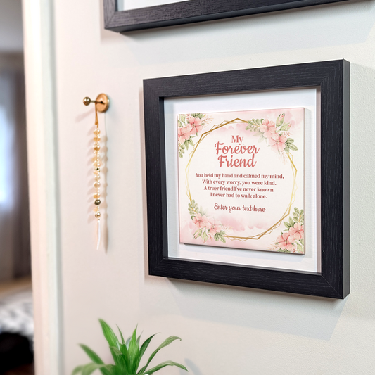 My Friend Forever  Maid Of Honour Gift - Personalised Tile in Frame