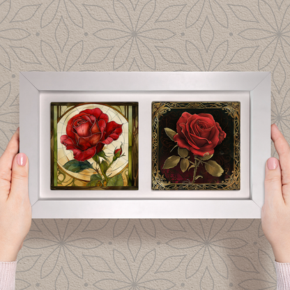 Art Art Nouveau Landscape Tile Art – Design Your Own Two Tile Framed Display
