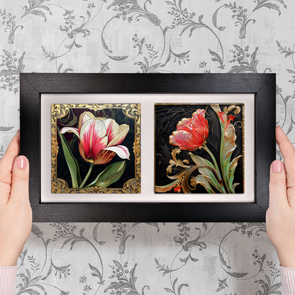Art Art Nouveau Landscape Tile Art – Design Your Own Two Tile Framed Display