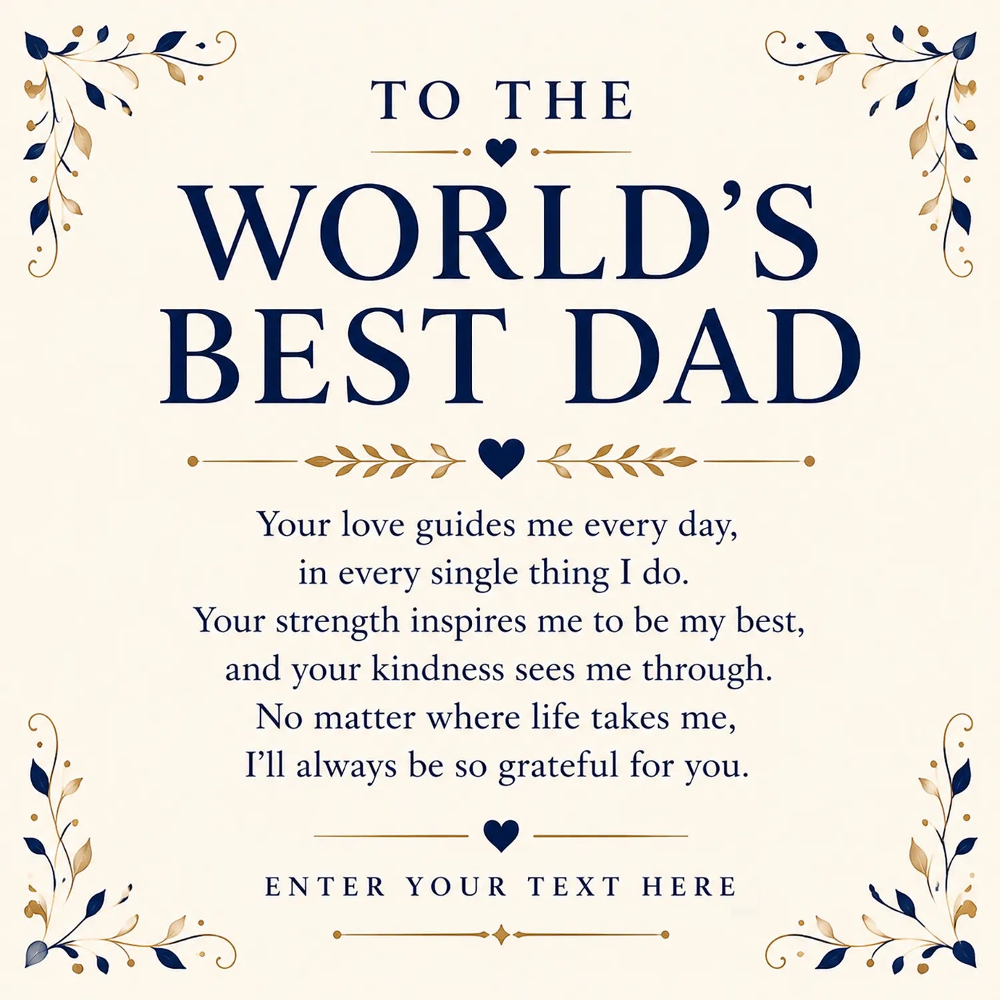 To The World's Best Dad 18k Gold Plated Cuban Chain Necklace With Personalised Keepsake Box Box