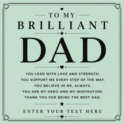 To My Brilliant Dad 18k Gold Plated Cuban Chain Necklace With Personalised Keepsake Box Box