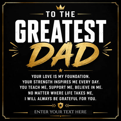 To The Greatest Dad 18k Gold Plated Cuban Chain Necklace With Personalised Keepsake Box Box