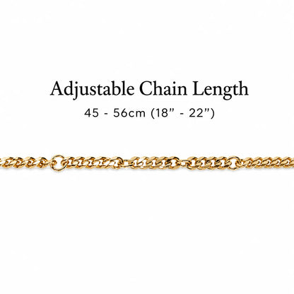 To The Best Dad 18k Gold Plated Cuban Chain Necklace With Personalised Keepsake Box Box