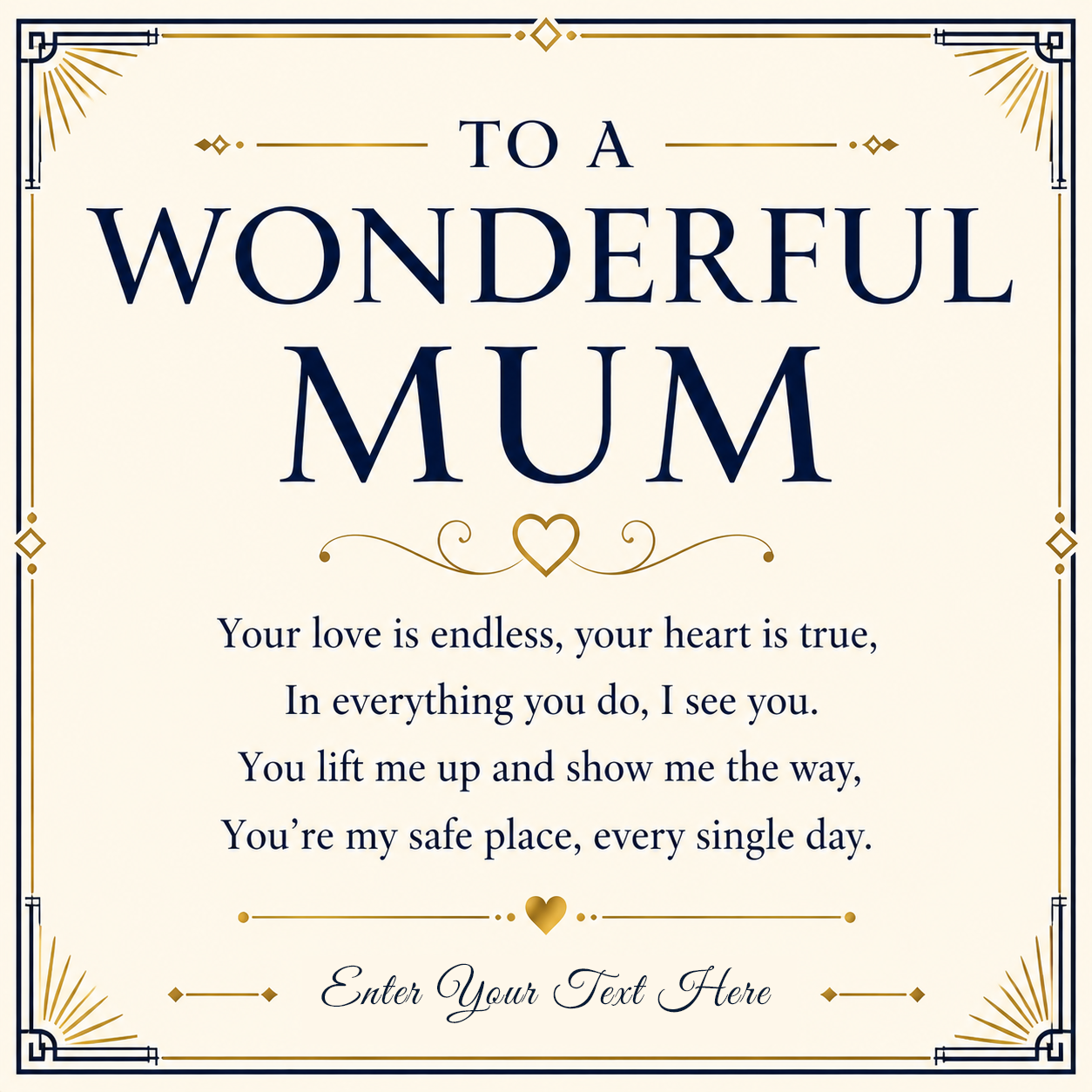 To A Wonderful Mum Personalised Necklace With Poem, Eternal Heart Pendant In Keepsake Box