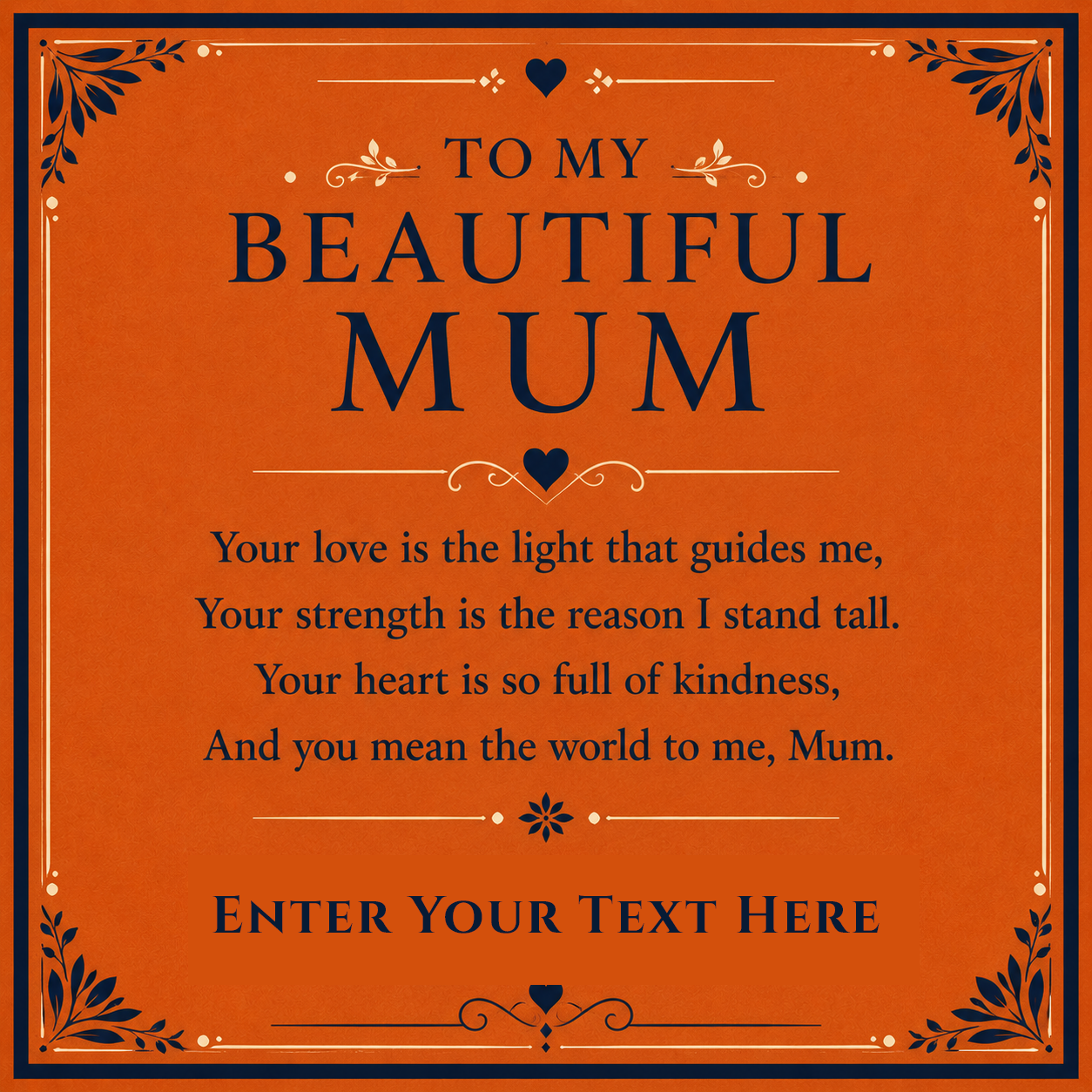 To My Beautiful Mum Personalised Necklace With Poem, Eternal Heart Pendant In Keepsake Box