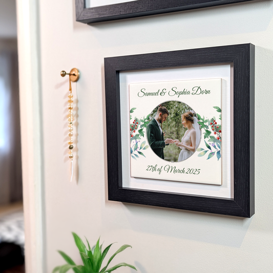 Woodland Floral Wedding Celebrations - Framed Ceramic Tiles Square