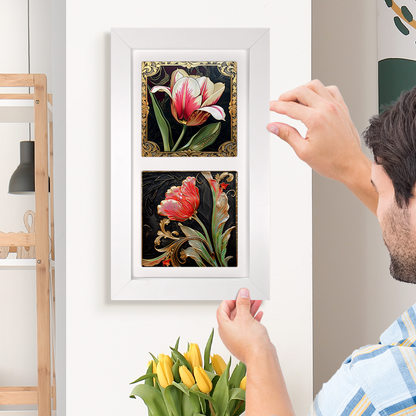 Art Art Nouveau Portrait Tile Art – Design Your Own Two Tile Framed Display