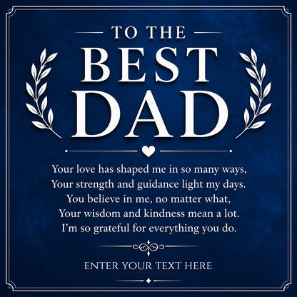 To The Best Dad 18k Gold Plated Cuban Chain Necklace With Personalised Keepsake Box Box