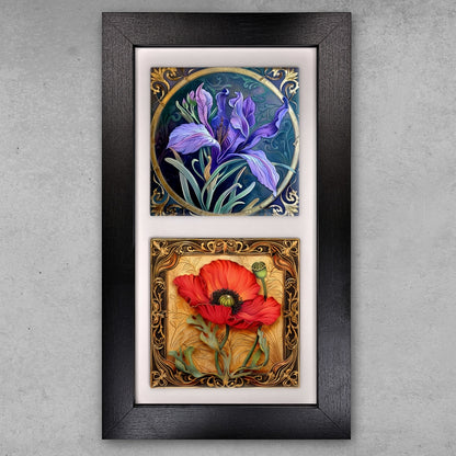 Art Art Nouveau Portrait Tile Art – Design Your Own Two Tile Framed Display