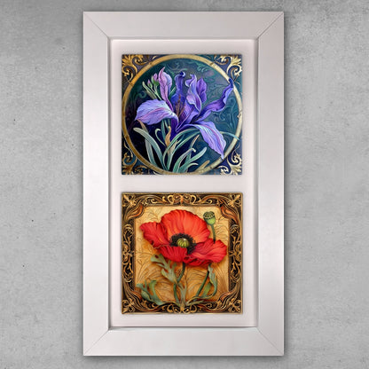 Art Art Nouveau Portrait Tile Art – Design Your Own Two Tile Framed Display
