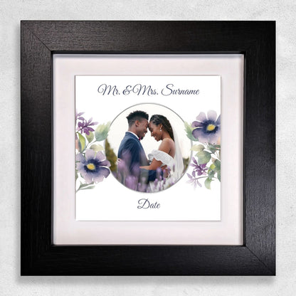 Purple Poppies Floral Wedding Celebrations - Framed Ceramic Tiles Square