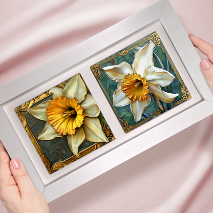 Art Art Nouveau Landscape Tile Art – Design Your Own Two Tile Framed Display